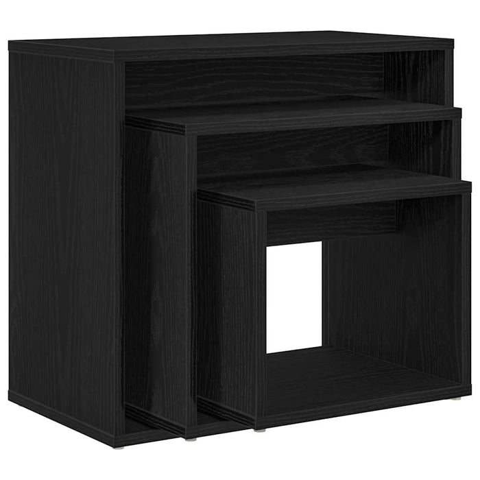 Masa de cuibărit 3 pcs Stejar Negru Lemn compozit - WALTI WALTI