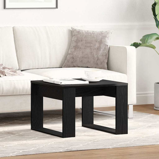 Masă de cafea Stejar Negru 50 x 50 x 35 cm Lemn compozit - WALTI WALTI