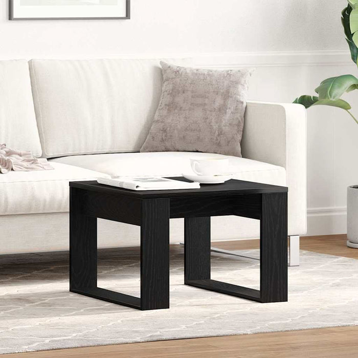 Masă de cafea Stejar Negru 50 x 50 x 35 cm Lemn compozit - WALTI WALTI