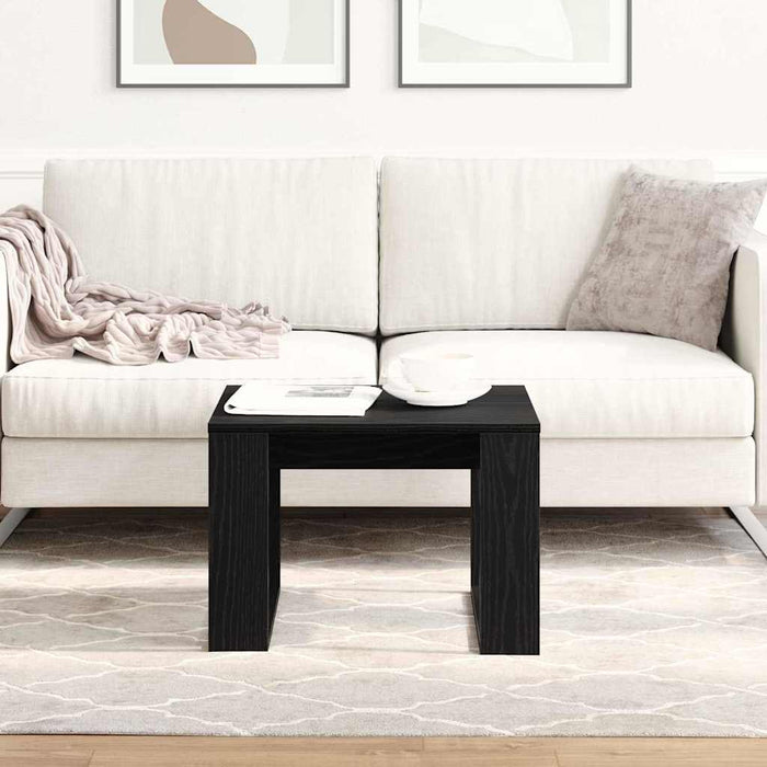 Masă de cafea Stejar Negru 50 x 50 x 35 cm Lemn compozit - WALTI WALTI