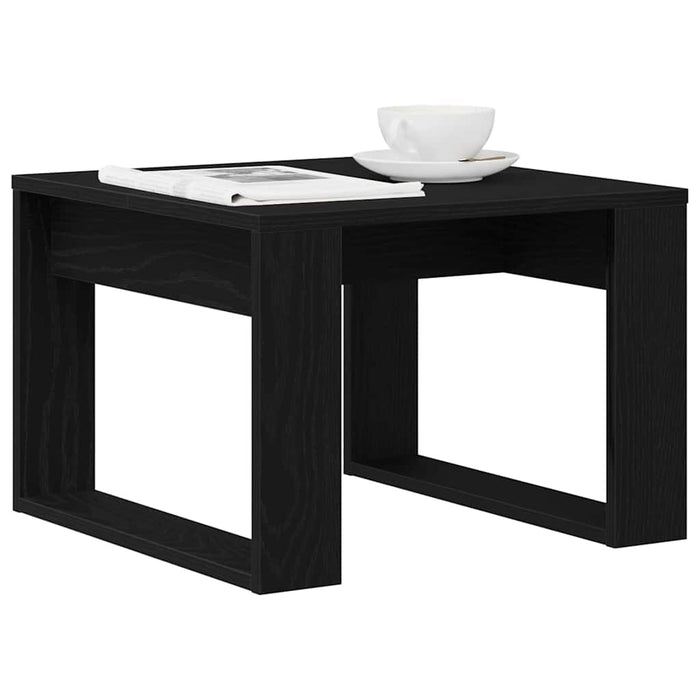 Masă de cafea Stejar Negru 50 x 50 x 35 cm Lemn compozit - WALTI WALTI