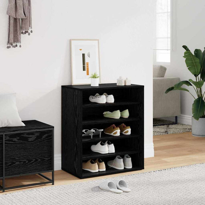 Dulap pentru pantofi Stejar Negru 60 x 35 x 70 cm Lemn compozit - WALTI WALTI