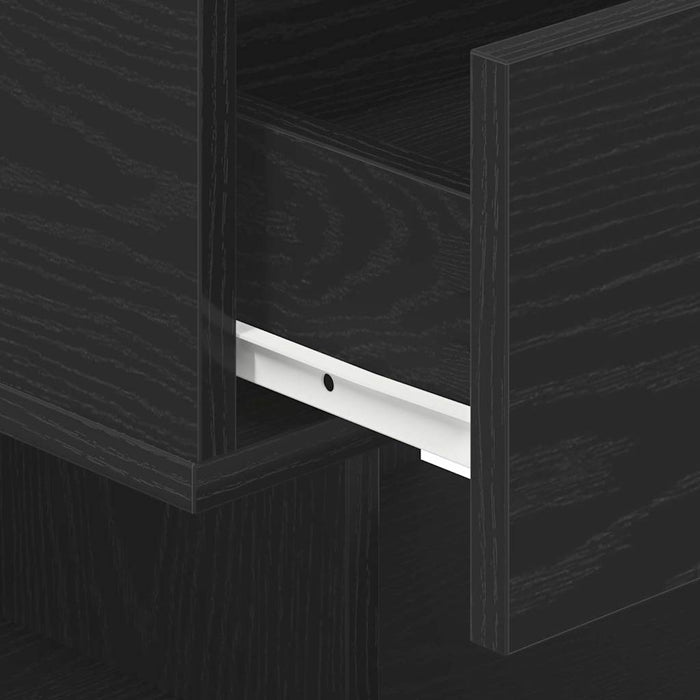 Dulap de noapte Stejar Negru 40 x 35 x 65 cm Lemn compozit - WALTI WALTI