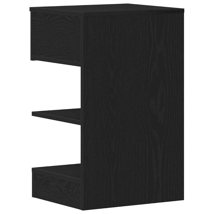 Dulap de noapte Stejar Negru 40 x 35 x 65 cm Lemn compozit - WALTI WALTI