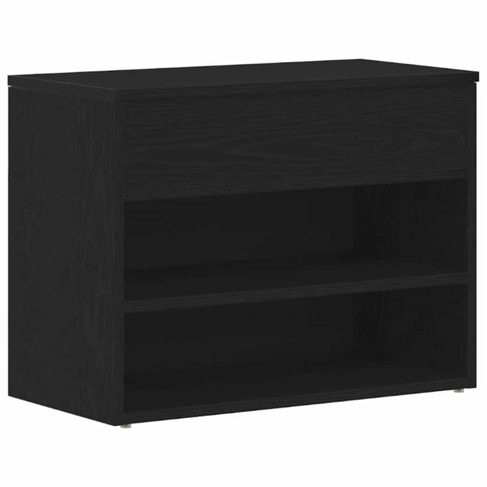 Bancă pentru pantofi Stejar Negru 60 x 30 x 45 cm Lemn compozit - WALTI WALTI