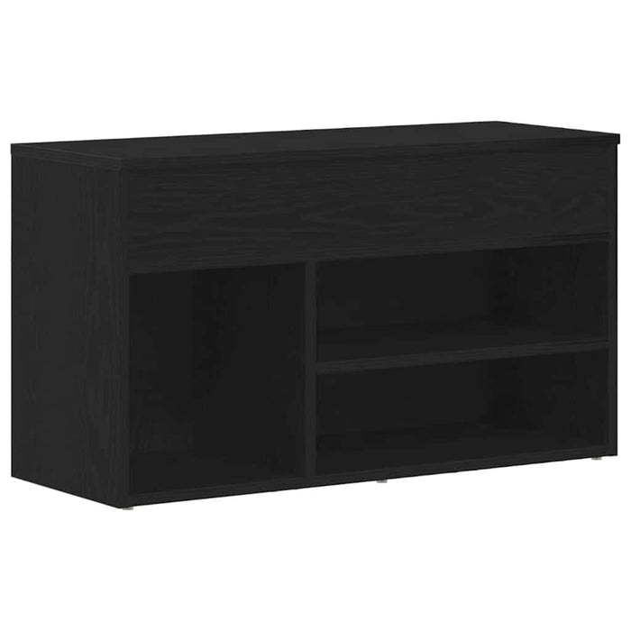 Bancă pentru pantofi Stejar Negru 80 x 30 x 45 cm Lemn compozit - WALTI WALTI