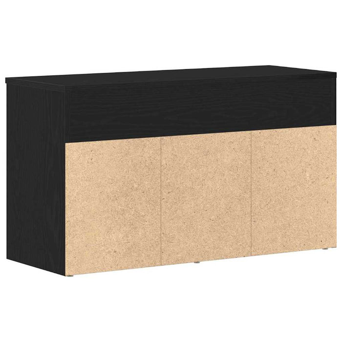 Bancă pentru pantofi Stejar Negru 80 x 30 x 45 cm Lemn compozit - WALTI WALTI