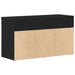 Bancă pentru pantofi Stejar Negru 80 x 30 x 45 cm Lemn compozit - WALTI WALTI