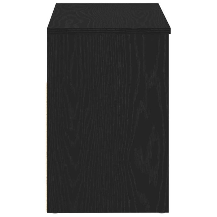 Bancă pentru pantofi Stejar Negru 80 x 30 x 45 cm Lemn compozit - WALTI WALTI