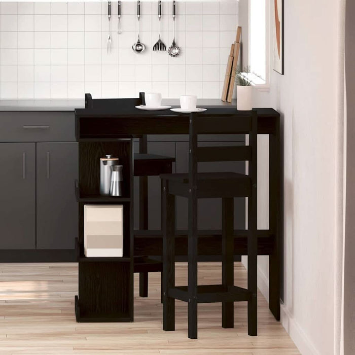 Masă de bar Stejar Negru 100 x 48 x 101,5 cm Lemn compozit - WALTI WALTI