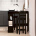 Masă de bar Stejar Negru 100 x 48 x 101,5 cm Lemn compozit - WALTI WALTI