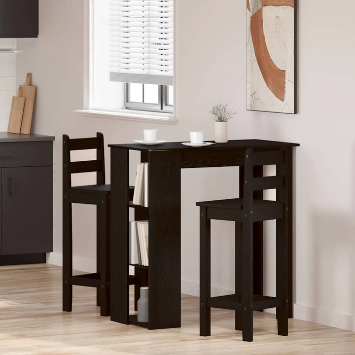 Masă de bar Stejar Negru 102 x 50 x 103,5 cm Lemn compozit - WALTI WALTI