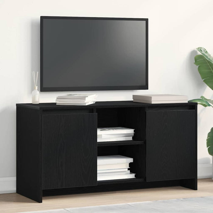 Cabinet TV Stejar Negru 102 x 37,5 x 52,5 cm Lemn compozit - WALTI WALTI