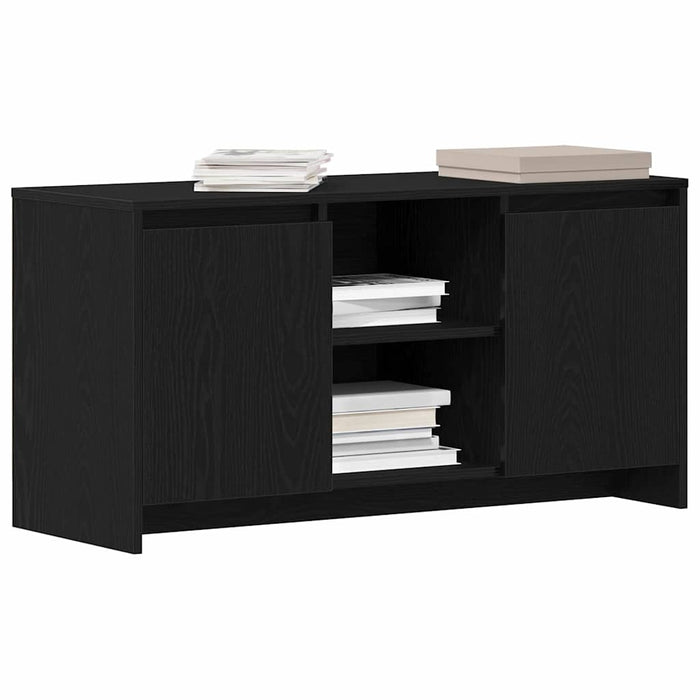 Cabinet TV Stejar Negru 102 x 37,5 x 52,5 cm Lemn compozit - WALTI WALTI