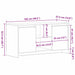 Cabinet TV Stejar Negru 102 x 37,5 x 52,5 cm Lemn compozit - WALTI WALTI