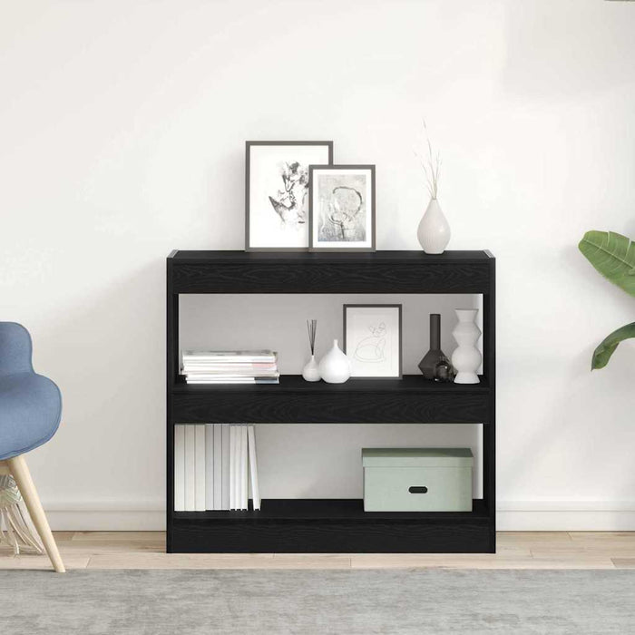 Dulap pentru cărți Stejar negru 80 x 30 x 72 cm Lemn compozit - WALTI WALTI