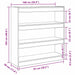 Dulap pentru cărți Stejar negru 100 x 30 x 103 cm Lemn compozit - WALTI WALTI