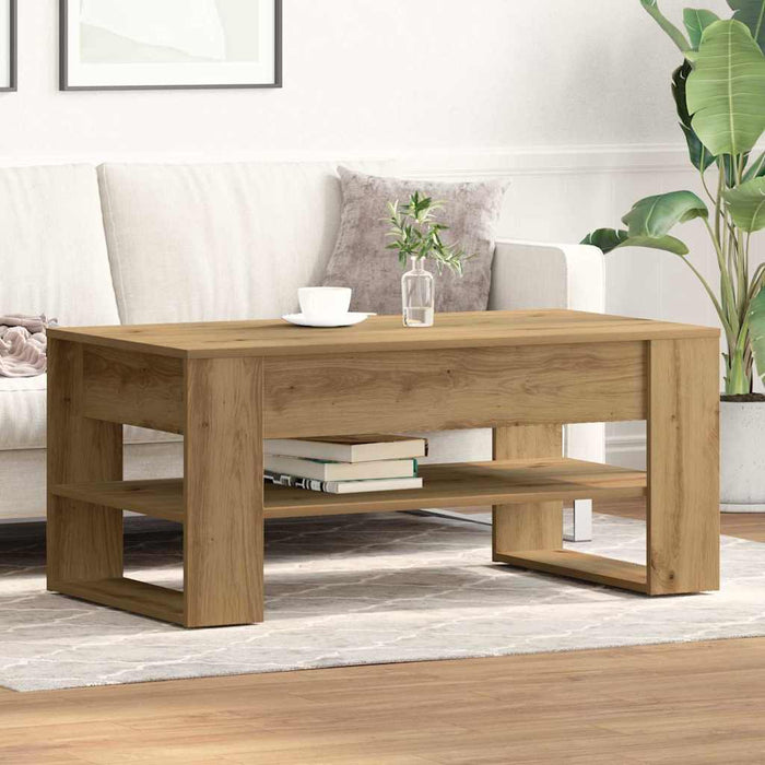 Masă de cafea Stejar Artizanal 102 x 55 x 45 cm Lemn compozit - WALTI WALTI