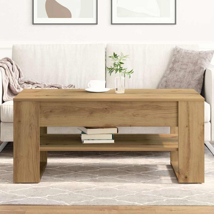 Masă de cafea Stejar Artizanal 102 x 55 x 45 cm Lemn compozit - WALTI WALTI
