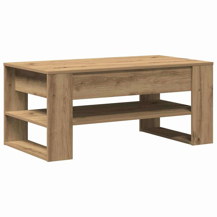 Masă de cafea Stejar Artizanal 102 x 55 x 45 cm Lemn compozit - WALTI WALTI