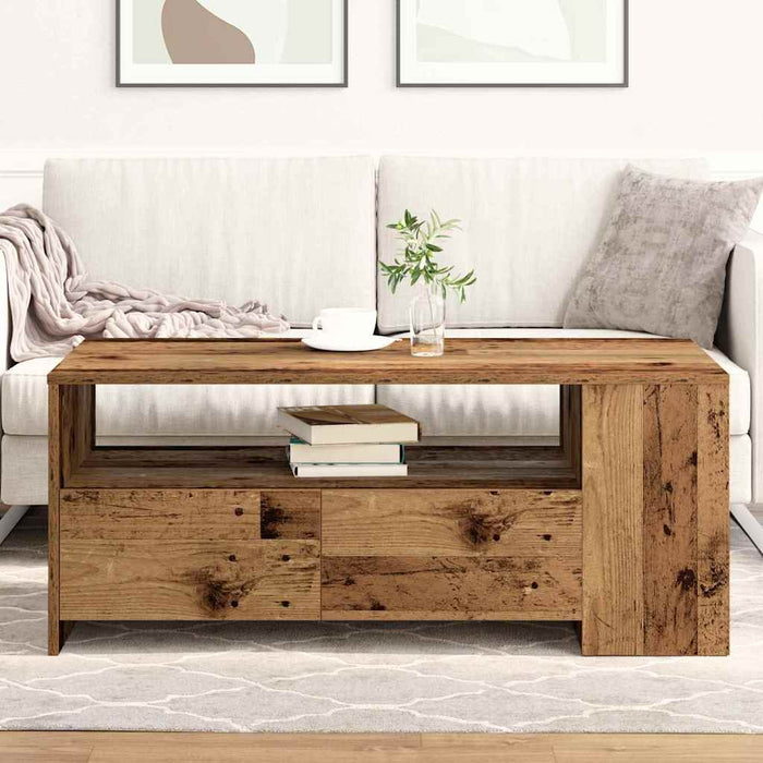 Masă de cafea Lemn Vechi 102 x 55 x 43,5 cm Lemn compozit - WALTI WALTI