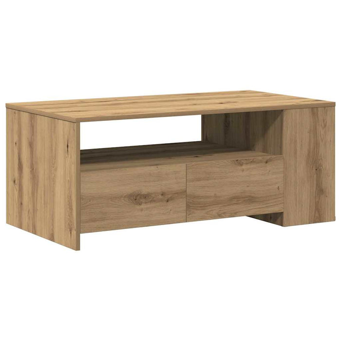 Masă de cafea Stejar Artizanal 102 x 55 x 43,5 cm Lemn compozit - WALTI WALTI