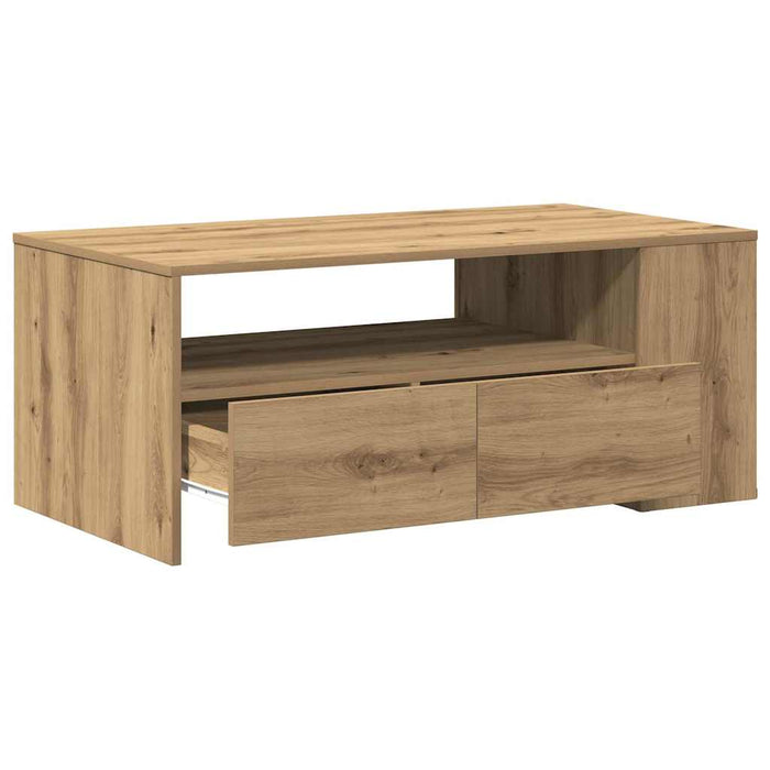 Masă de cafea Stejar Artizanal 102 x 55 x 43,5 cm Lemn compozit - WALTI WALTI
