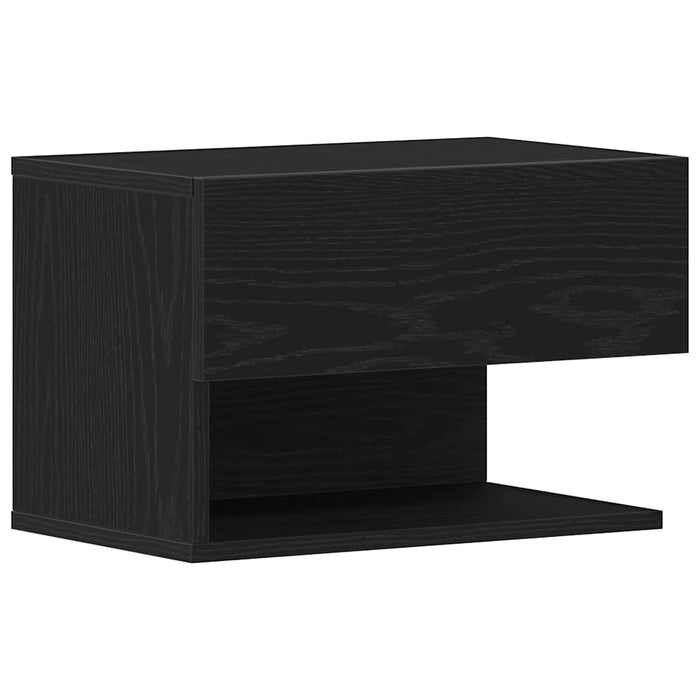 Dulap de noapte Stejar Negru 46 x 30 x 30 cm Lemn compozit - WALTI WALTI