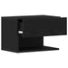 Dulap de noapte Stejar Negru 46 x 30 x 30 cm Lemn compozit - WALTI WALTI