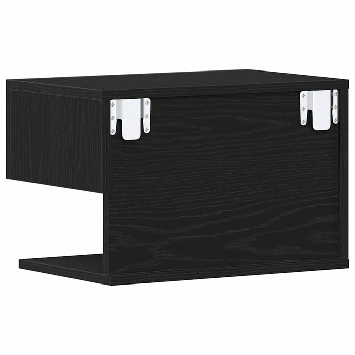 Dulap de noapte Stejar Negru 46 x 30 x 30 cm Lemn compozit - WALTI WALTI