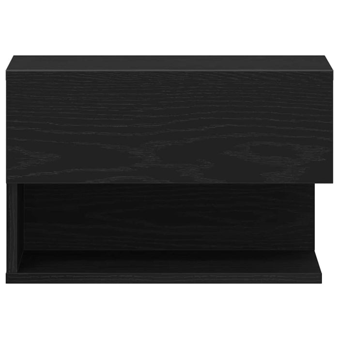 Dulap de noapte Stejar Negru 46 x 30 x 30 cm Lemn compozit - WALTI WALTI