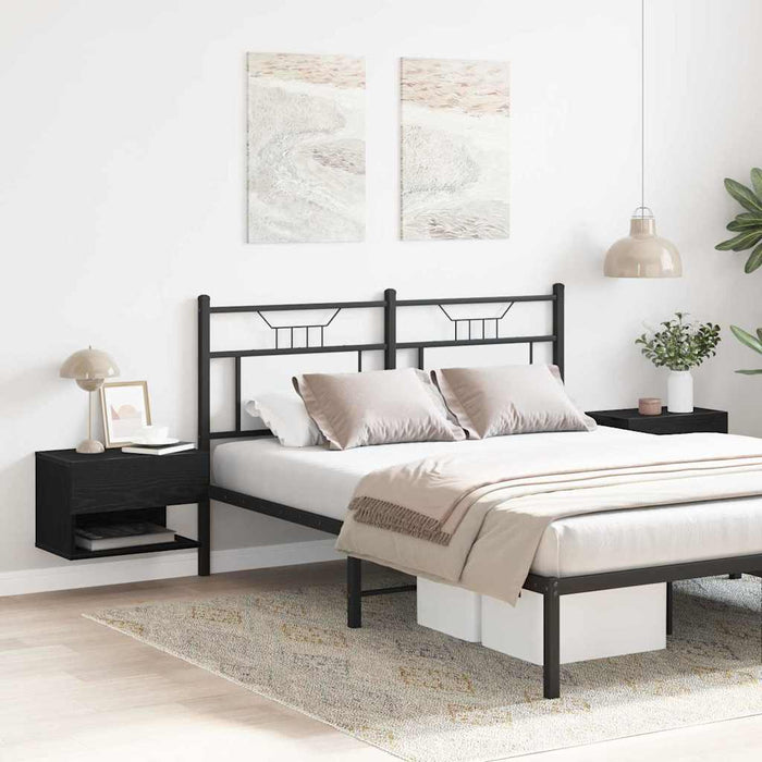 Dulap de noapte cu sertar 2 pcs Stejar Negru 46 x 30 x 30 cm - WALTI WALTI