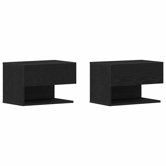 Dulap de noapte cu sertar 2 pcs Stejar Negru 46 x 30 x 30 cm - WALTI WALTI
