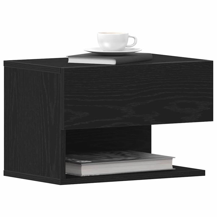 Dulap de noapte cu sertar 2 pcs Stejar Negru 46 x 30 x 30 cm - WALTI WALTI