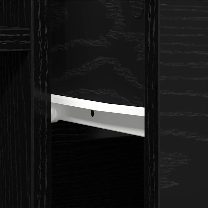Bufet cu sertar Negru 60 x 30 x 70 cm Lemn compozit - WALTI WALTI