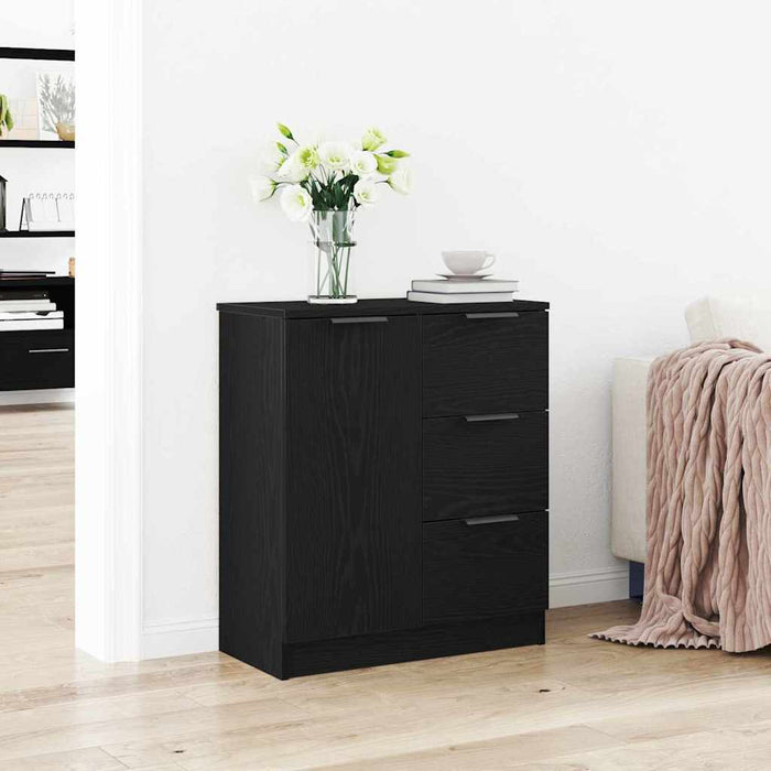 Bufet cu sertar Negru 60 x 30 x 70 cm Lemn compozit - WALTI WALTI