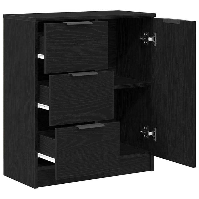 Bufet cu sertar Negru 60 x 30 x 70 cm Lemn compozit - WALTI WALTI