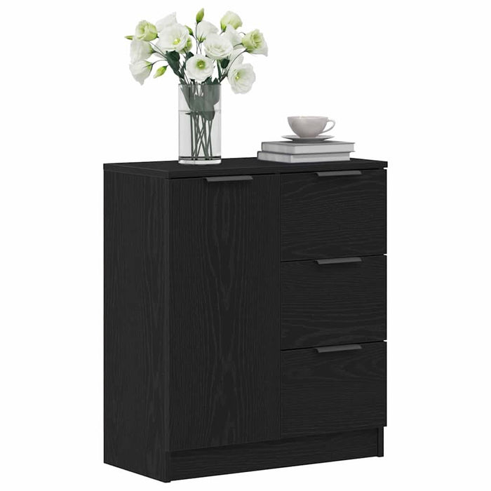 Bufet cu sertar Negru 60 x 30 x 70 cm Lemn compozit - WALTI WALTI