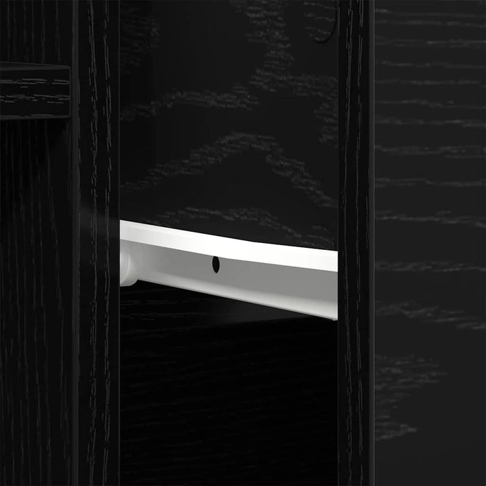 Bufet cu sertar Negru 60 x 30 x 70 cm Lemn compozit - WALTI WALTI