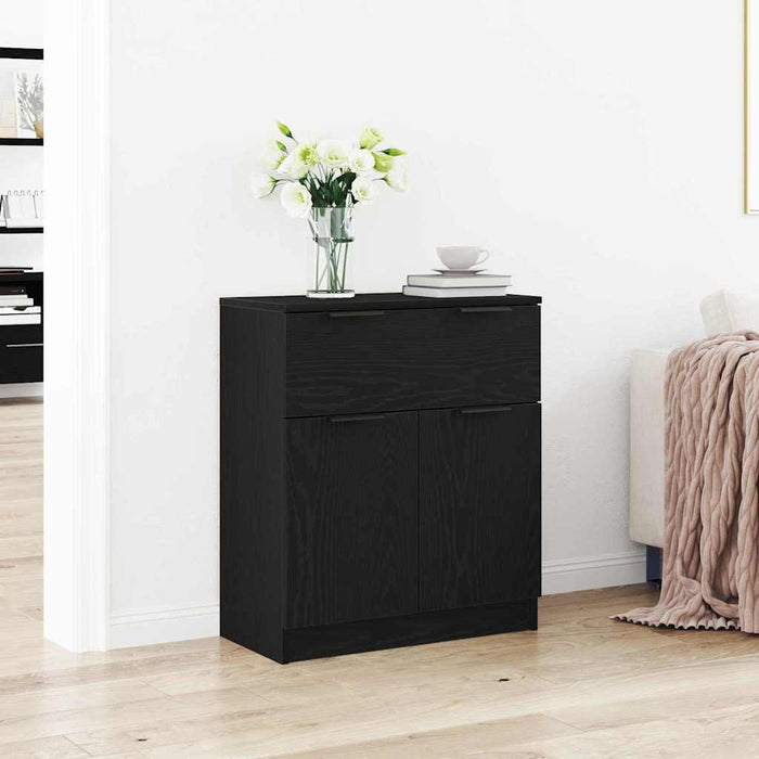 Bufet cu sertar Negru 60 x 30 x 70 cm Lemn compozit - WALTI WALTI