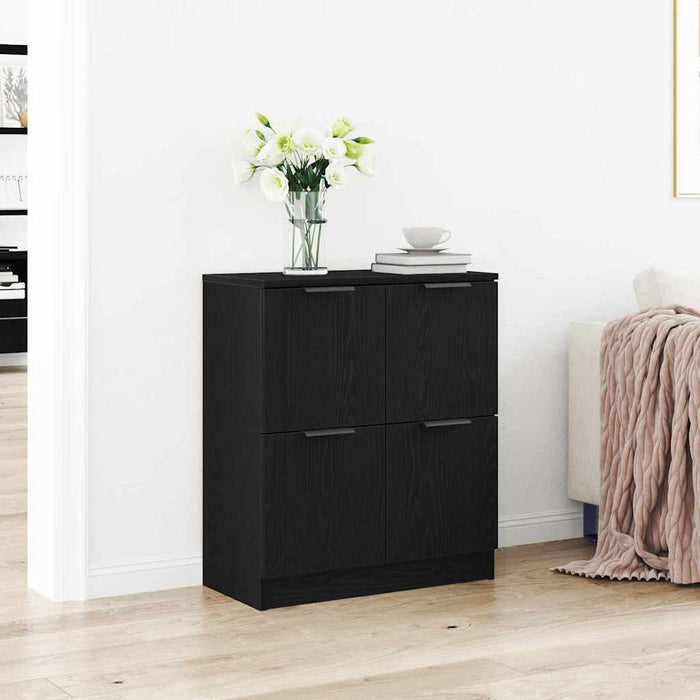 Bufet Stejar Negru 60 x 30 x 70 cm Lemn compozit - WALTI WALTI