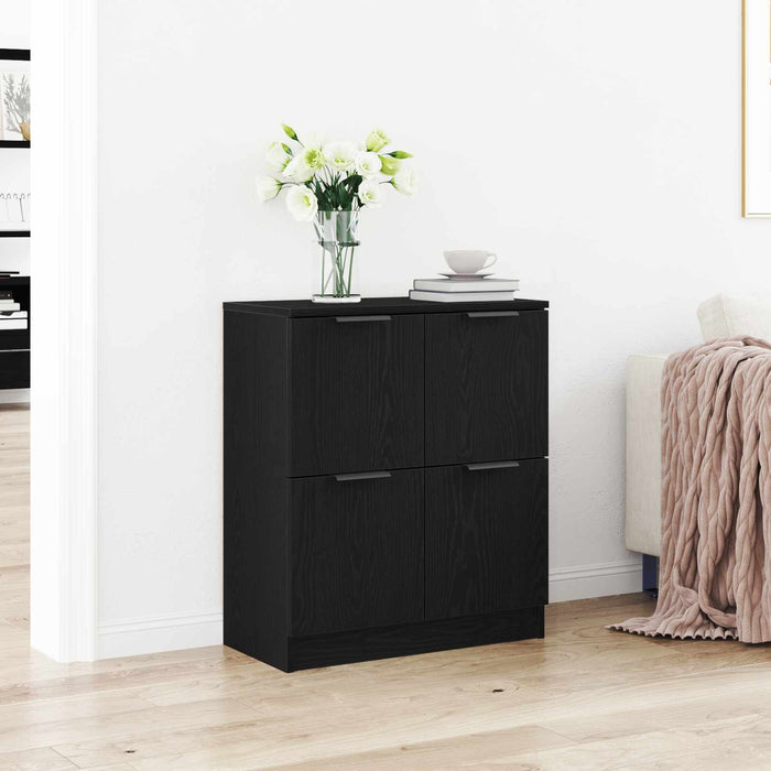 Bufet Stejar Negru 60 x 30 x 70 cm Lemn compozit - WALTI WALTI
