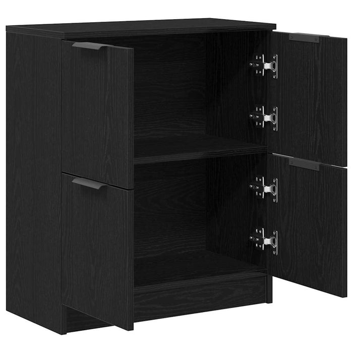 Bufet Stejar Negru 60 x 30 x 70 cm Lemn compozit - WALTI WALTI