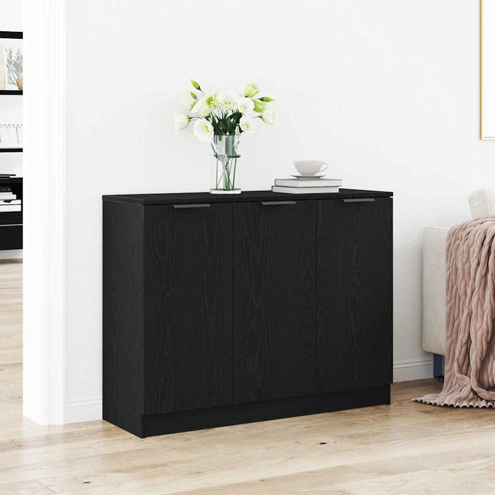 Bufet Stejar Negru 90,5 x 30 x 70 cm Lemn compozit - WALTI WALTI