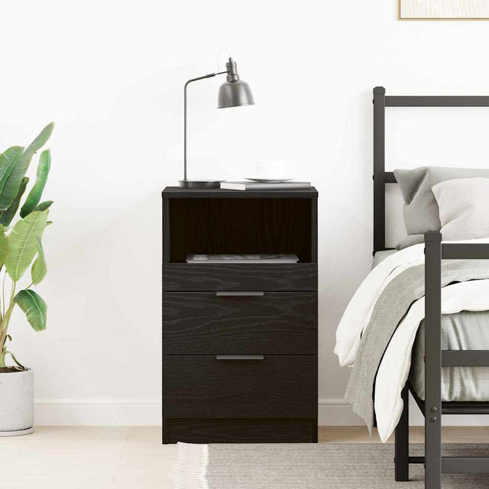 Dulap de noapte Stejar negru 40 x 35 x 65 cm Lemn compozit - WALTI WALTI