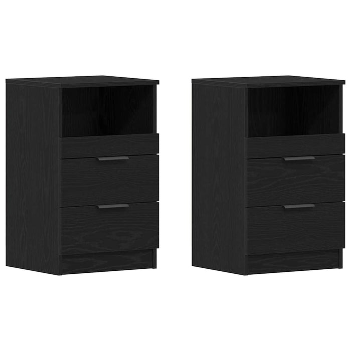 Dulap de noapte cu sertar 2 pcs Stejar negru 40 x 35 x 65 cm - WALTI WALTI