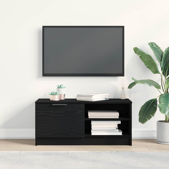 Cabinet TV Stejar Negru 80 x 35 x 36,5 cm Lemn compozit WALTI