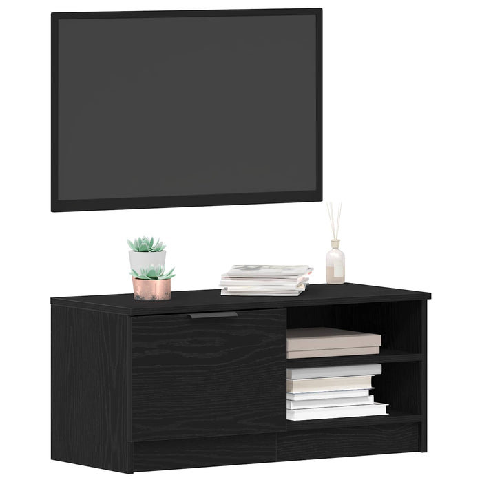 Cabinet TV 2 pcs Stejar Negru 80 x 35 x 36,5 cm Lemn compozit WALTI