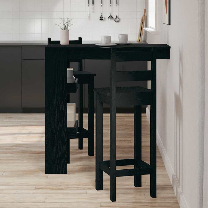 Masă Bar pentru Perete cu raft Stejar Negru 102 x 45 x 103,5 cm - WALTI WALTI
