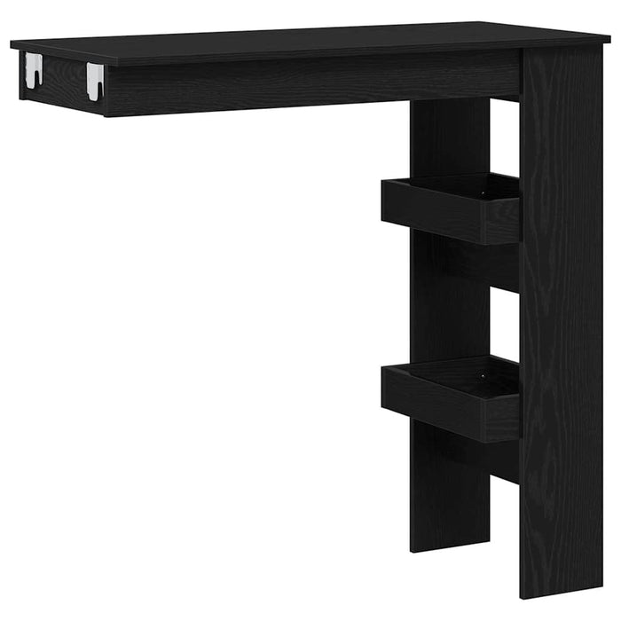 Masă Bar pentru Perete cu raft Stejar Negru 102 x 45 x 103,5 cm - WALTI WALTI